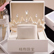 Crown tiara princess crown 18th birthday gift for best friend black female bride 88 SG-01-silver gift box gift box + raffia