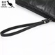 Cool Kangaroo [Sheepskin Women's Bag] New genuine leather clutch bag One-shoulder fashion pu women's bag coin wallet hand size