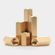 Bingneng brass isolation column copper hexagonal two-way copper column lengthened computer chassis motherboard support column through hole long nut mm M4*6 30 pcs