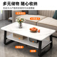Shanshan wood art coffee table living room household double-layer light luxury coffee table small apartment modern simple small tea table multi-functional sofa side table