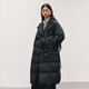 Ailai Yufeng Chaqueta de plumón de ganso para mujer Invierno 2025 Nuevo estilo Chaqueta ajustada con cuello de viento Cinturón desmontable Chaqueta larga y gruesa Negro carbón - Actualizado M Recomendado 130-145 Jin Jin equivale a 0,5 kg 160