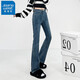 
Jeanswest jeans women's trendy and fashionable retro high waist stretch slim fit slim floor versatile long trousers for women 6636 retro blue trousers S