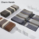 Charm Kendo men's scarf autumn and winter thickened warm versatile casual color matching design scarf birthday gift for boyfriend dark gray