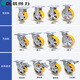 Yideli Castors Heavy Duty 4 Zoll 5 Zoll 6 Zoll 8 Zoll Richtungsbremsbremse Polyurethan Aluminium Core Universal Wheel 73-86a 6 Zoll Seitenradbremse 73126C-736-86a/C.