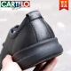 卡帝乐鳄鱼（CARTELO）新款头层牛皮皮鞋男真皮系带百搭商务休闲厚底男男鞋软皮爸爸鞋子 黑色(3892) 39