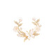 QUAMER gold store light luxury high-end floral butterfly mother-of-pearl brooch suit coat elegant corsage women's brooch