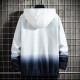 FORTEI Jacket Men's Trendy Fashion Versatile Loose Sports Hooded Jacket Men 2063 White XL