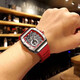 
Bugatti (BONEST GATTI) watch men's German mechanical watch fully automatic hollow waterproof luminous pointer wine barrel type men's watch 42H9902 flame red