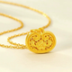 Luzhe 999 pure gold rich gold pendant for women hollow small gold lock braided rope necklace baby lock bag pendant for girlfriend matching S925 necklace