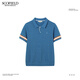 
Scofield new men's spring and autumn fashion casual trend comfortable short-sleeved pullover sweater blue L (175)