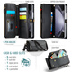 ONEAGREE 适用三星Galaxy Z Fold5/6/7手机皮套Fold3/4钱包卡包W24/W23/W22保护壳斜挎绳带笔槽 黑色+长绳 三星Z Fold 4 / W23