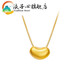 Prodigal Heart Boutique 18k gold gold pendant love&love acacia gold 999 beads small gold bean gold necklace acacia bean pendant acacia bean pendant about 0.1g (+ silver necklace)