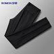 Romon pantalones para hombres de la cintura alta sin hierro pantalones pantalones casuales pantalones de papá traje elástico pantalones rectos
