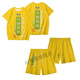 Wei JIEBING schwarzer Tee Kleidung Set Sommer heißes T-Shirt Kurzarm Shorts Alle Männer und Frauen 3D-Drucktrendset 3tu5509 STKU719 150 Kinder für Gewicht 60-70 Jin [Jin gleich 0,5 kg]