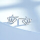 Mengjinyuan PT950 platinum earrings, crown temperament earrings, birthday gift for girlfriend, about 1.7g