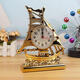 Fat Donglai's same style desktop clock table clock American retro desktop clock silent bedside small ornaments decoration guest smooth sailing alarm clock gold