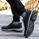 Zunshi pipe elderly shoes men's summer breathable non-slip soft sole dad shoes middle-aged and elderly walking shoes comfortable mesh mother shoes 9207 black men's style 39