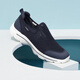 Chameaux (chameau) Chaussures pour hommes Chaussures en mailles d'été respirant des chaussures de lazier à un pied à pied pour hommes minces de papa d'âge moyen chaussures de marche bleu foncé 43