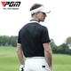 PGM Golf Clothing Manga corta para hombres Camiseta de verano Polos estiramiento Polo de color Bundillo Collar de costura para hombres YF684-Black [Top] XL
