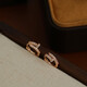 Idel French light luxury niche rose gold nail earrings 2025 new unique ear buckle commuting simple high-end earrings for women nail earrings rose gold E3175