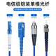 Youpulian Telecom-grade armored single-mode fiber optic jumper Sc-LC-FC-ST steel ring armor line Engineering special tail fiber extension cable anti-rat bite flame retardant Armored single-mode single-core SC-FC 5 meters