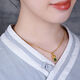 Qian Junzheng gold necklace women's pure gold pendant 2023 new 18K color gold clavicle chain for girlfriend Weiai necklace