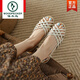 Holzspecker Leder Römisch gewebte Sandalen für Frauen im Sommer flacher Sohle Soft Sohle Französisch Retro Frauen weiß niedrige Absätze hohlen Fischmundschuhen aus Weiß 37 37