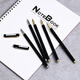 
Thin pole metal pen simple neutral pen student business office heavy feel pen 0.5mm black water pen sign pen metal pen rod carbon pen learning stationery supplies kx5009 metal pen-silver single (0.5mm black) 0.5mm x single