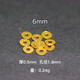Luoyi 18k gold accessories diy solid disc gold spacer gasket phaseless round spacer accessories text toy braided rope beads about 9mm/piece