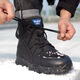 Songjing Winter Imitation Schaffell Fell integrierte kalte Stiefel Herrenschnee Stiefel Nordost-Baumwollschuhe wasserdichte Nicht-Rutschwärme verdickte High-Top-Stiefel 9196 Schwarze Sportschuhe Größe 36