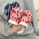 Yuou 2025 Summer Nuevos zapatos para padres e hijos Sandalias para niños Bolsas y mujeres grandes, medianas y pequeñas zapatillas de playa para bebés Smn Strawberry Bear 38-39 (adecuado para 37-38)