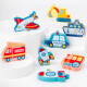 Jiuhao infant and toddler toys, baby early education toys, wooden building blocks, logarithmic board version, smart map, shape matching, number color pairing, cognition, 1-2-3 year old boys and girls, numbers + letters + fishing + shapes + airplanes + cars [seven-in-one teaching]