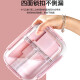 La lonchera de vidrio de manzana verde se puede calentar microondas para la cuadrícula especial de la trabajadora de la oficina del alumno de alumnos de la cuadrícula de aislamiento fresco Partition Bento Bowl [Rock Pink] Longitud 1050 ml/tres particiones