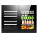 PULADI Seamless Embedded Red Wine Cabinet Constant Temperature Wine Cabinet Embedded Hidden Compressor Wine Tea Refrigerator Touch Open Door Touch Open Door BMDT-125T Dual Temperature Wine Cabinet 120L