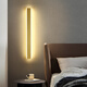 Yilin simple modern minimalist long wall lamp living room bedroom bedside lamp Nordic entrance hall lamp stair lamp black 40cm + warm light