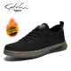 Shachi Herrenschuhe Sommer Neue Brettschuhe Herrenschuhe Fashion Canvas Schuhe täglich Schnüre-up Soft Sohle Schuhe Männer Schwarz 43 (265 mm) Lederschuhgröße
