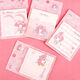 
Ins cute pink Melody post-it notes n times can tear student post-it notes paper message note self-adhesive cartoon female 12222 plaid jade gui dog - 2 each of 4 models can stick 60 post-it notes/book