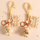 
TaTanice Butter Bear Keychain Pendant Girls School Bag Hanging Doll Dolls Toys Birthday Children's Day Gift