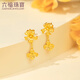 Lukfook Jewelry Pure Gold Four Seasons Flowers Bloom Love Wedding Gold Earrings Earrings Price Approximately 2.67g