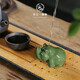 Tao Yunshang Yixing purple sand green clay cute little rhinoceros tea pet ornaments boutique can raise handmade tea play tea table ornaments accessories purple sand green clay rhinoceros