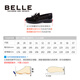 Belle children's shoes for girls spring and autumn children's black leather shoes student shoes back to school performance shoes British style campus etiquette shoes for middle and older children black-DE0336 35