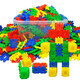 Ai Fuer children's plastic square digital insert building blocks boy 4-year-old baby intellectual assembly girl toys 3-6 years old [storage box] 408 classic color squares + drawings