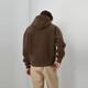
Gap Men's and Women's LOGO Imitation Lambskin Dropsleeved Sweatshirt American Casual Warm Hoodie 807084 Dark Brown S (175/92A)