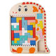 Yu Jianxiong Children's Wooden Tetris en trois dimensions grandes blocs de construction de puzzle Toys Toys Multifonctional Pie Board Interaction parent-enfant 2-3-6 ans garçons et filles façonner la cognition Dinosaure Tetris