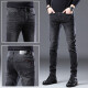 Aemape Apple Grey Jeans Jeans's Spring и осень-стройные ноги растягиваются мужские брюки среднего возраста. Случайные длинные брюки мужчины 1048 Black 32