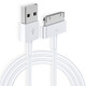 MGPG 苹果4s充电线iPhone4四手机数据线ipad2/3平板iPod老款宽口a1395一代 1416 A1430 A1396白色一米