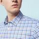 La camisa de lavado de algodón de manga de manga corta de Youngor, la tela de lavado de algodón para hombres, es delicada, suave y fácil de cuidar de nuevos productos GSXX104989HFY AZUL 41
