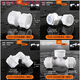 XMSJ Solar Warmwasserbereiter Zubehör Warmwasserbereiter Ober- und untere Wasserrohre gefroren 12164 Punkte Aluminium Kunststoff Rohr lose Verbindungen angepasst 1216-4 Punkte Innere Draht-T-Shirt (Kunststoff)