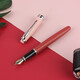 英雄（HERO）钢笔文具时尚男女铱金钢笔1502商务办公个性钢笔礼盒套装 红色
