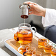 Porcelain brand tea set glass tea set household tea tray set with filter teapot thickened heat-resistant teapot tea cup large capacity elegant large capacity 11 pieces